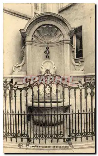 Cartes postales Bruxelles Monument Manneken Pis