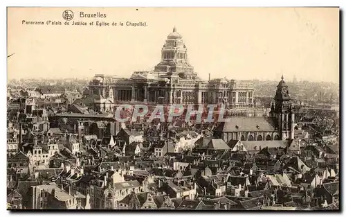 Ansichtskarte AK Bruxelles Panorama (palais de justice et eglise de la chapelle)