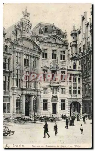 Cartes postales Bruxelles Maisons de brasseurs du cygne et de l'etoile