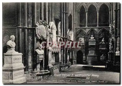 Great BRitain London Poets corner Westminster Abbey