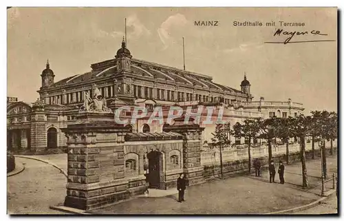 Cartes postales Mainz Stradthalle mit Terrasse