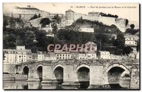 Cartes postales Namur Pont de Jambes sur la Meuse et la citadelle