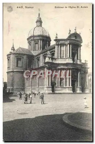 Ansichtskarte AK Namur Exterieur de l&#39eglise St aubain