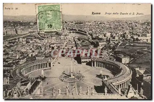 Ansichtskarte AK Italie Italia Roma Presa dalla Cupola di s Pietro