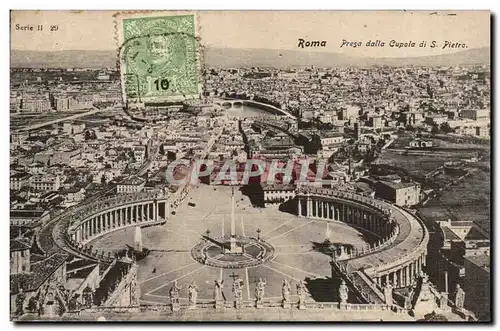 Cartes postales Italie Italia Roma Presa dalla Cupola di s Pietro