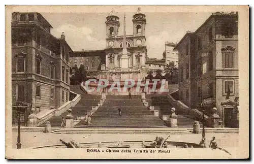 Cartes postales Italie Italia Roma Chiesa della Trinita de Monti