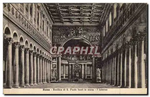 Ansichtskarte AK Italie Italia Roma Basilica di S paolo fuori le mura l&#39interno