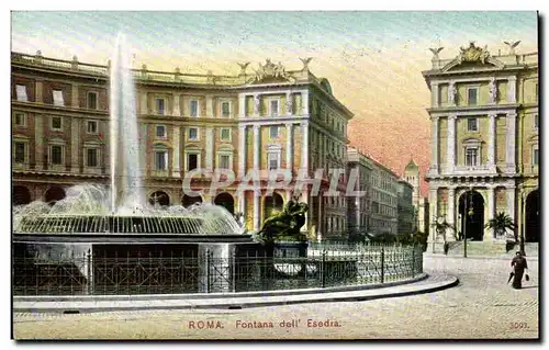 Cartes postales Italie Italia Roma Fontana dell Esedra