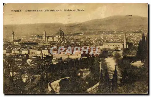 Ansichtskarte AK Italie Italia Firenze Panorama dell citta da S Miniato al Monte