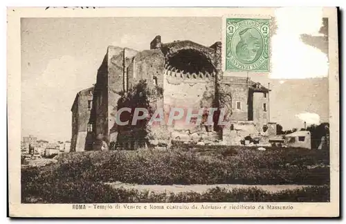 Cartes postales Italie Italia Tempio di Venere e Roma costruito da Adriano e riedificato da Massenzio