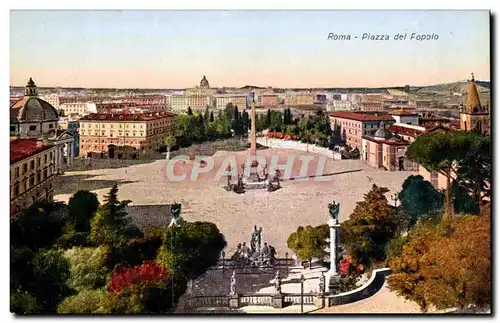 Cartes postales Italie Italia Roma Piazza del Fopolo