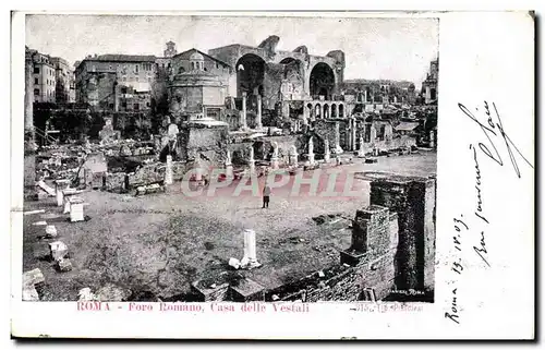 Italie Italia Cartes postales Roma Foro Romano Casa delle VEstali