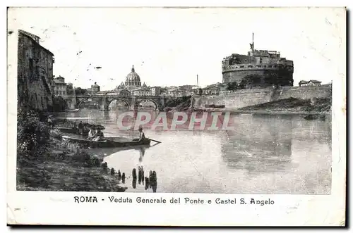 Italie Italia Ansichtskarte AK Roma Veduta Generale del ponte e Castel S angelo