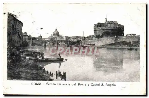 Italie Italia Cartes postales Roma Veduta Generale del ponte e Castel S angelo