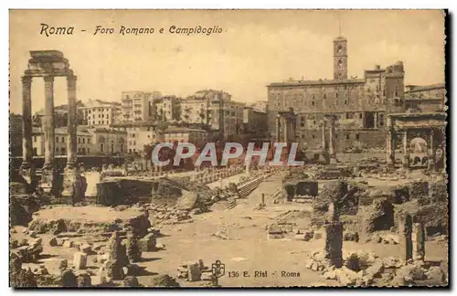 Italie Italia Cartes postales Roma Foro Romano e Campidoglio