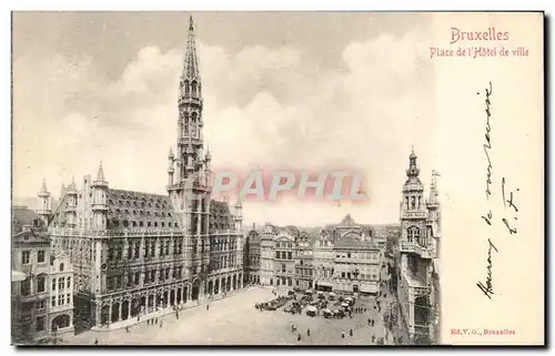 Belgie Belgique Bruxelles Cartes postales Place de l'hotel de ville