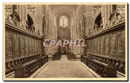 Belgie Belgique Cartes postales St Hubert la basilique Choeur des moines monk