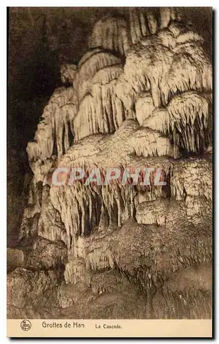 Cartes postales Belgique Grottes de Han La cascade