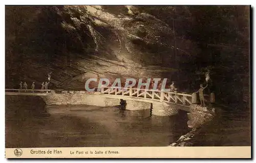 Belgique Grottes de Han Le pont et la salle d&#39armes