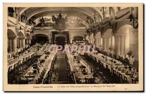 Cartes postales Belgique Passy froyennes La salle des fetes preparee pour un banquet de l'amicale