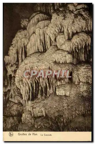 Cartes postales Belgique Grottes de Han La cascade