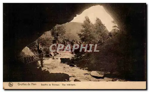 Cartes postales Belgique Grottes de Han Gouffre de Belvaux Vue interieure