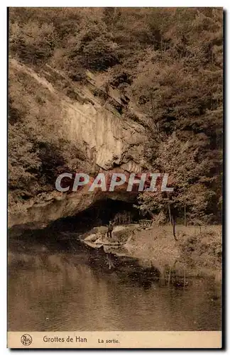 Ansichtskarte AK Belgique Grottes de Han La sortie