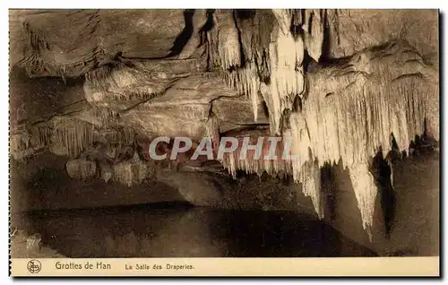 Ansichtskarte AK Belgique Grottes de Han La salle des draperies