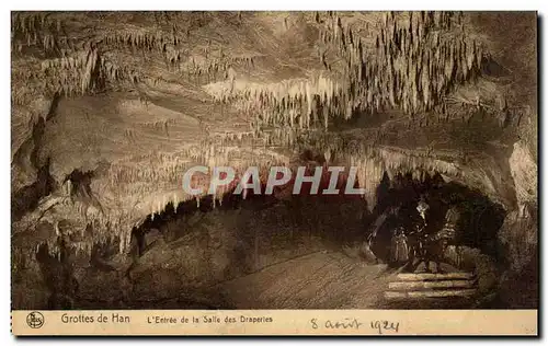 Cartes postales Belgique Grottes de Han L&#39entree de la salle des draperies