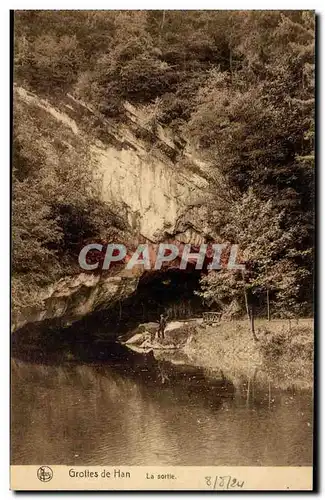 Cartes postales Belgique Grottes de Han La sortie