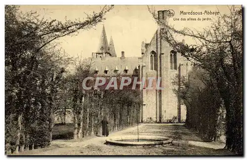 Cartes postales Belgique Maredsous Abbaye une des allees du jardin