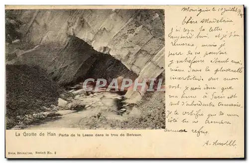 Ansichtskarte AK Belgique La grotte de Han Perte de la lesse dans le trou de Belvaux