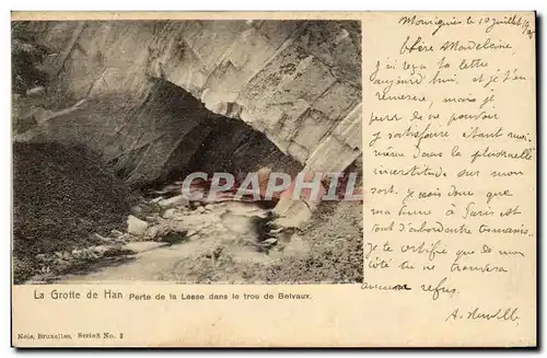 Cartes postales Belgique La grotte de Han Perte de la lesse dans le trou de Belvaux