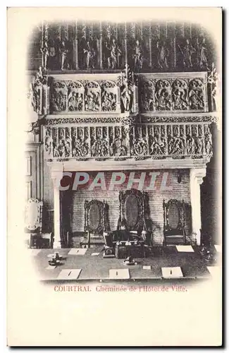 Cartes postales Belgique Courtrai Cheminee de l'hotel de ville