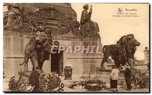 Ansichtskarte AK Belgique Bruxelles Colonne du congres Tombeau du soldat inconnu