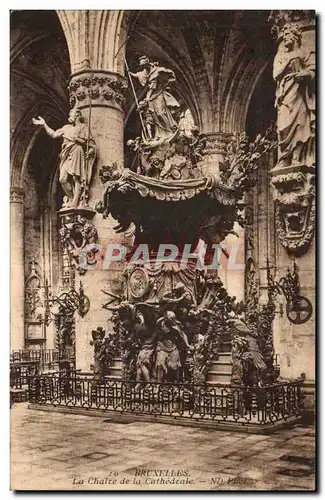 Cartes postales Belgique Bruxelles La chaire de la cathedrale