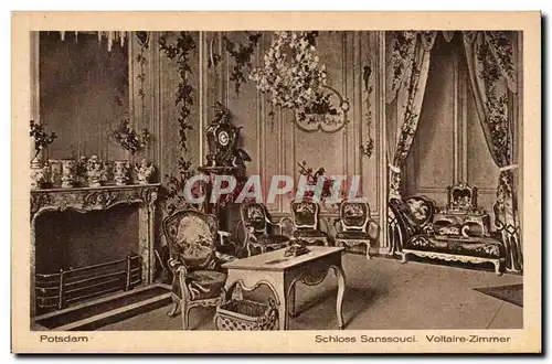 Cartes postales Potsdam Schloss Sanssouci Volaire Zimmer