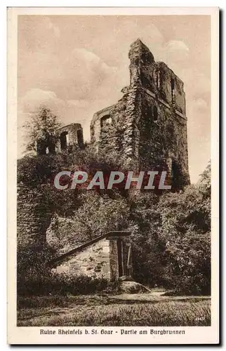 Cartes postales Ruine Rheinfels b St Goar Partie am Burgbrunnen