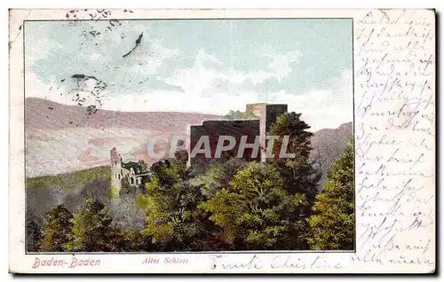 Cartes postales Baden Baden Altes Schloss
