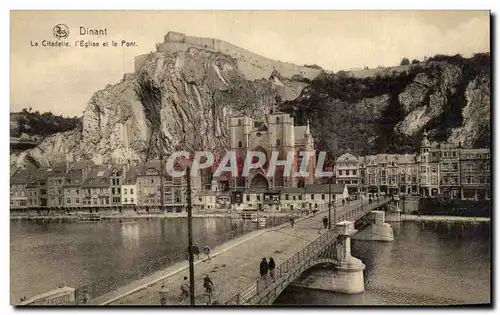 Cartes postales Dinant La citadelle l'eglise et le pont