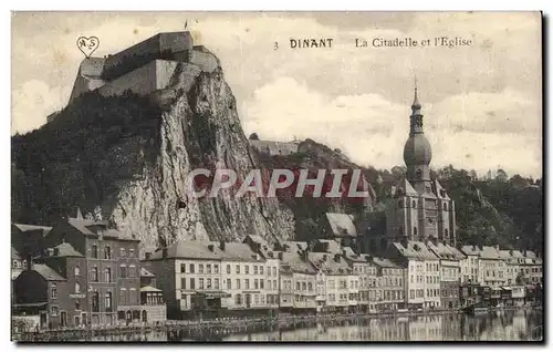 Cartes postales Dinant La citadelle et l'eglise
