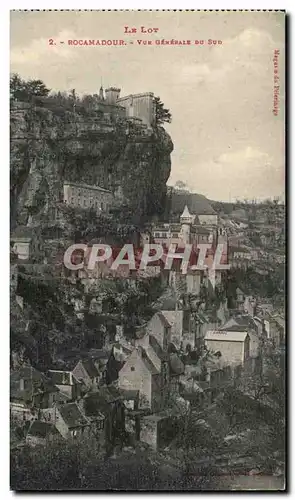 Cartes postales Rocamadour Vue generale du sud
