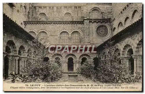 Cartes postales Le Puy L&#39ancien cloitre des chanoines de ND du Puy