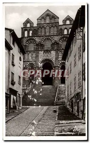 Ansichtskarte AK Le Puy en Velay Basilique de Notre Dame du Puy la facade