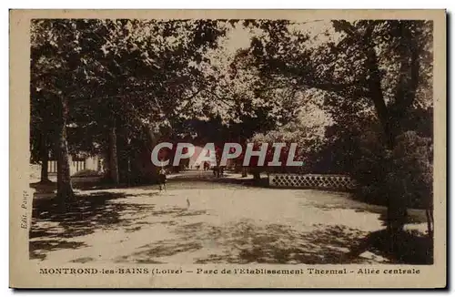 Cartes postales Montrond les Bains Parc de l'etablissement thermal Allee centrale