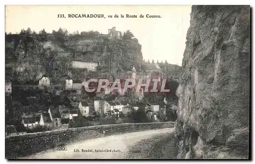 Cartes postales Rocamadour Vu de la route de Couzou