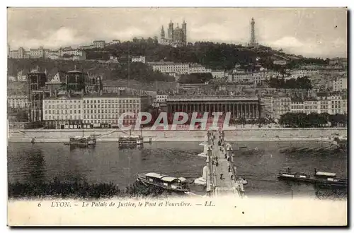 Lyon Cartes postales le palais de justice le pont et Fourviere