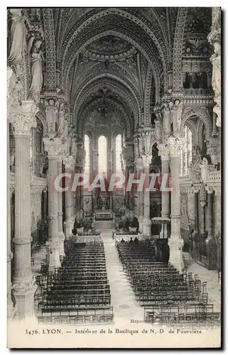 Lyon Cartes postales Interieur de la basilique de Nd de Fourviere