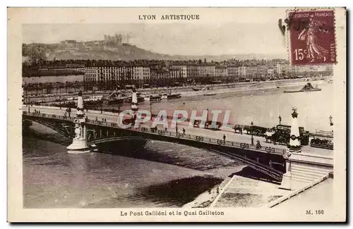 Lyon Cartes postales Le pont Gallieni et le quai Gailleton