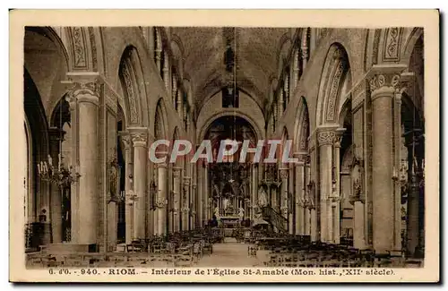 Ansichtskarte AK Riom Interieur de l&#39eglise St Amable